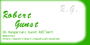 robert gunst business card